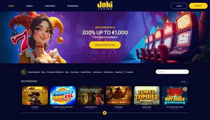 JokiCasino live dealer spil og game shows 2026