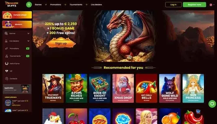 DragonSlots Casino spillemaskiner med Sweet Bonanza og Book of Dead