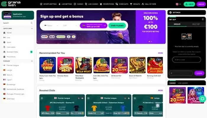 GranaWin Casino spilleautomater og Hacksaw Gaming udvalg